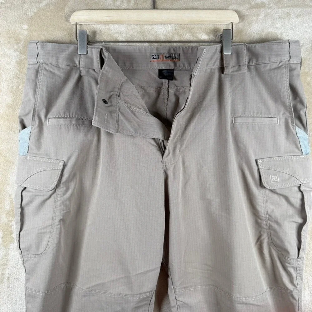 5.11 Tactical Mens 44x30 Khaki Ripstop Cargo Pants Tan Workwear Utility Pockets